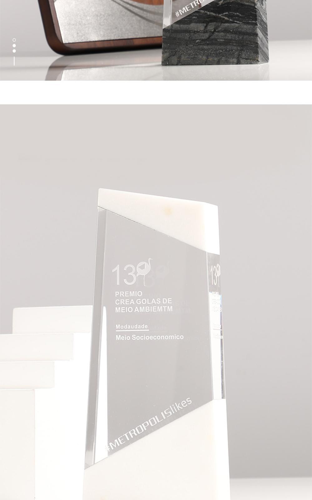 CD440 모던오피스 크리스탈 트로피 대리석 기념품 상세 이미지